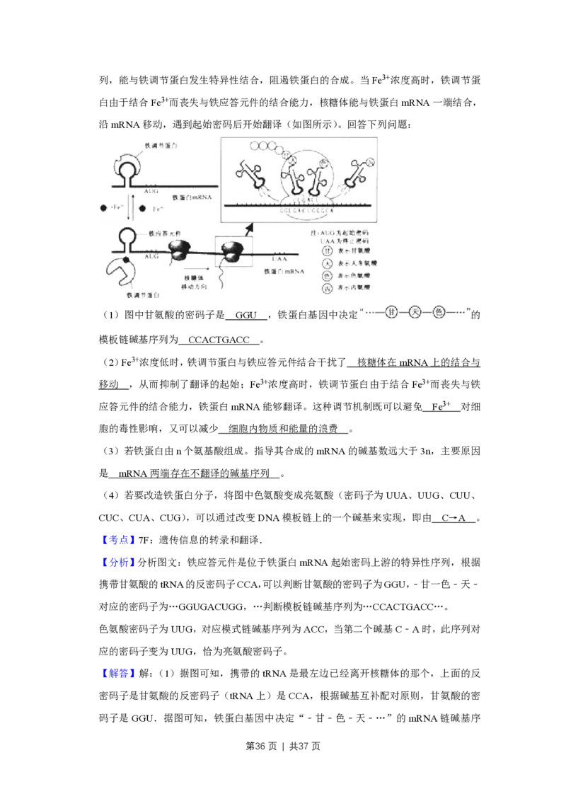 2010年高考生物试卷（江苏）（解析卷）_生物历年高考真题_新&middot;PDF版2008-2025&middot;高考生物真题_生物（按试卷类型分类）2008-2025_自主命题卷&middot;生物（2008-2025）_江苏自主命题&middot;生物（2008-2025）