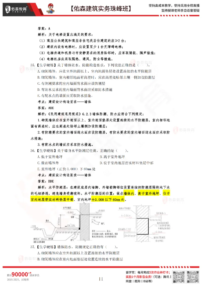 4月30日佑森建筑实务珠峰班VIP作业答案_2026年一级建造师_2026年一建建筑_2025年一建建筑SVIP_02-基础精讲✿高端面授✿深度强化_31-建筑《珠峰直播班》闫力齐YS推荐