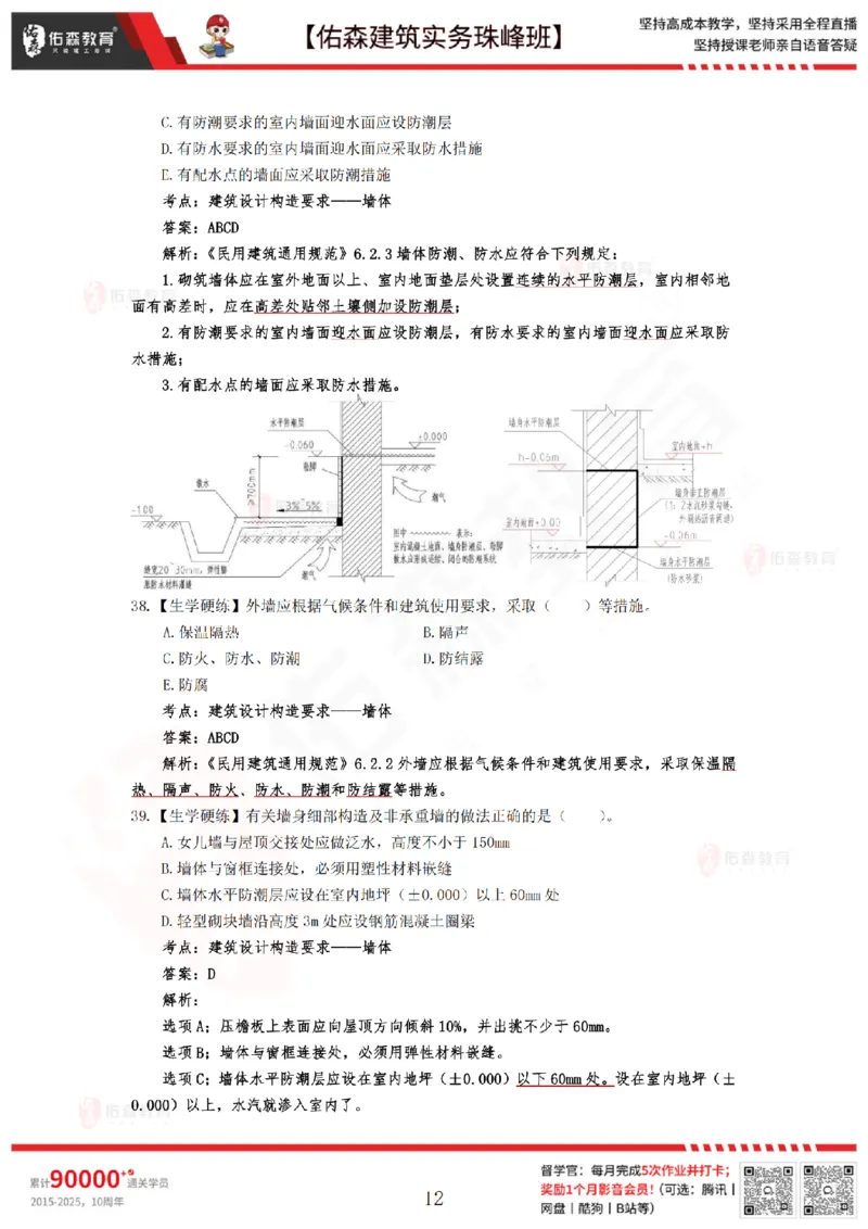 4月30日佑森建筑实务珠峰班VIP作业答案_2026年一级建造师_2026年一建建筑_2025年一建建筑SVIP_02-基础精讲✿高端面授✿深度强化_31-建筑《珠峰直播班》闫力齐YS推荐