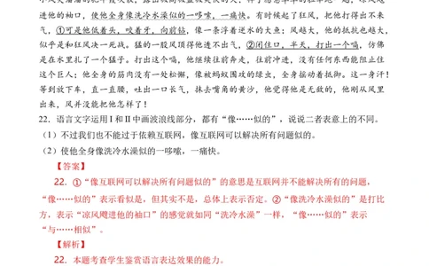 专题18语言文字运用（手法类）语言文字运用-十年（2014-2023）高考语文真题分项汇编（全国通用）（解析卷）_近10年高考真题汇编（必刷）