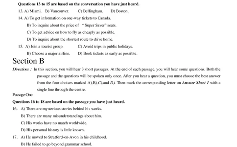 2015年6月大学英语四级真题（二）_英语四六级整合_英语四六级真题版本二此版为主此文件夹会持续更新_四级真题_1.四级真题+答案解析+听力音频(1989-2025)_2015年_2015年06月CET4