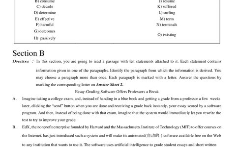 2015年6月大学英语四级真题（二）_英语四六级整合_英语四六级真题版本二此版为主此文件夹会持续更新_四级真题_1.四级真题+答案解析+听力音频(1989-2025)_2015年_2015年06月CET4