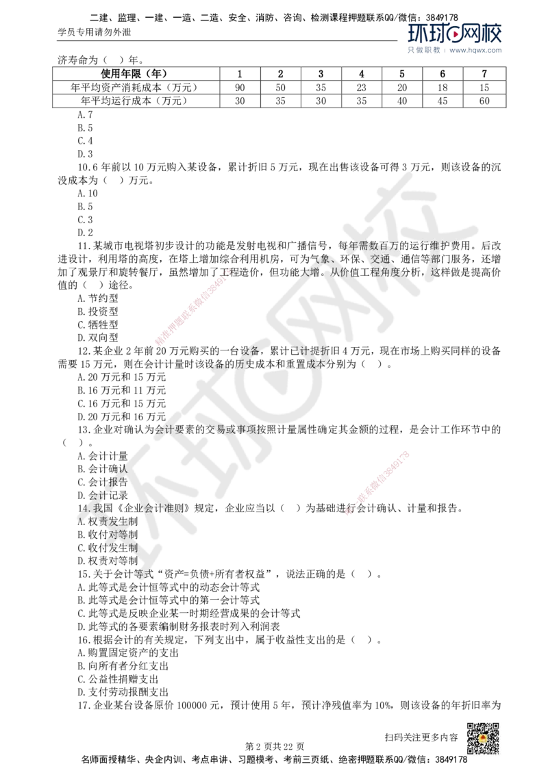 HQ-经济-经典100题_2026年一级建造师_2026年一建经济_2025年一建经济SVIP_01-精华文档✿电子教材✿历年真题_77-经济《经典100题》HQ