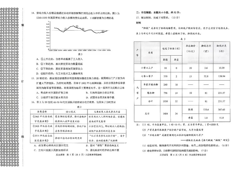 2026年大连市高三双基模拟考试-高中历史(1)_2026年1月_260115辽宁省大连市2025-2026学年高三上学期双基模拟考试（全科）