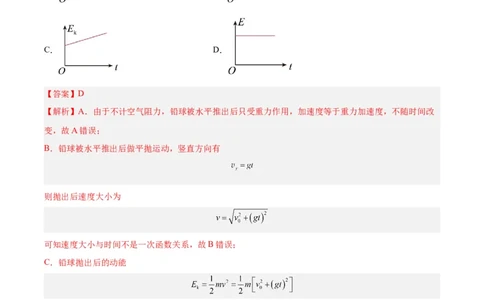 专题12抛体运动（一）（解析卷）-十年（2014-2023）高考物理真题分项汇编（全国通用）_近10年高考真题汇编（必刷）_十年（2014-2024）高考物理真题分项汇编（全国通用）