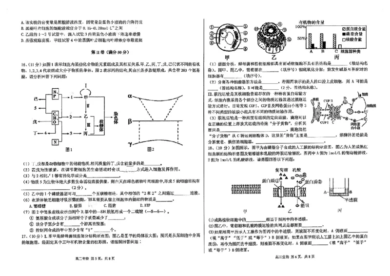 天津市第四十七中学2024届高三上学期第一次月考生物_2023年9月_01每日更新_26号_2024届天津市第四十七中学高三上学期第一次月考_天津市第四十七中学2024届高三上学期第一次月考生物