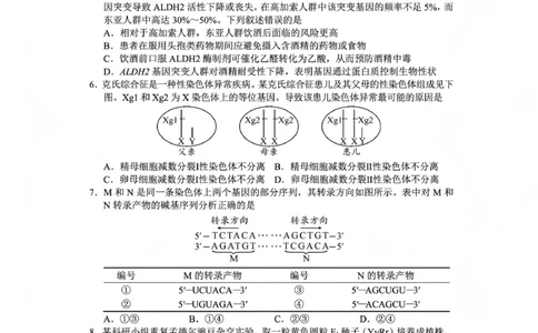 毕节市2026届高三年级高考第一次适应性考试生物(1)_2026年1月_260119贵州省毕节市2026届高三年级高考第一次适应性考试（毕节一诊）（全）