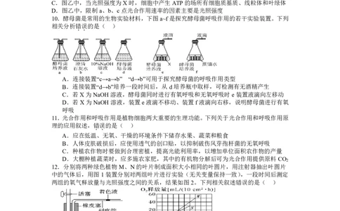 山西省运城市景胜学校（东校区）2023-2024学年高三上学期10月月考（B）卷生物试题(1)_2023年10月_0210月合集_2024届山西省运城市景胜学校（东校区）高三上学期10月月考