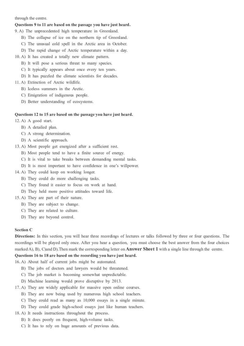 2018年12月6级真题第一套_英语四六级整合_英语四六级真题版本二此版为主此文件夹会持续更新_六级真题_1.六级真题+答案解析+听力音频_2014年-2022年真题解析音频_2018年12月CET6