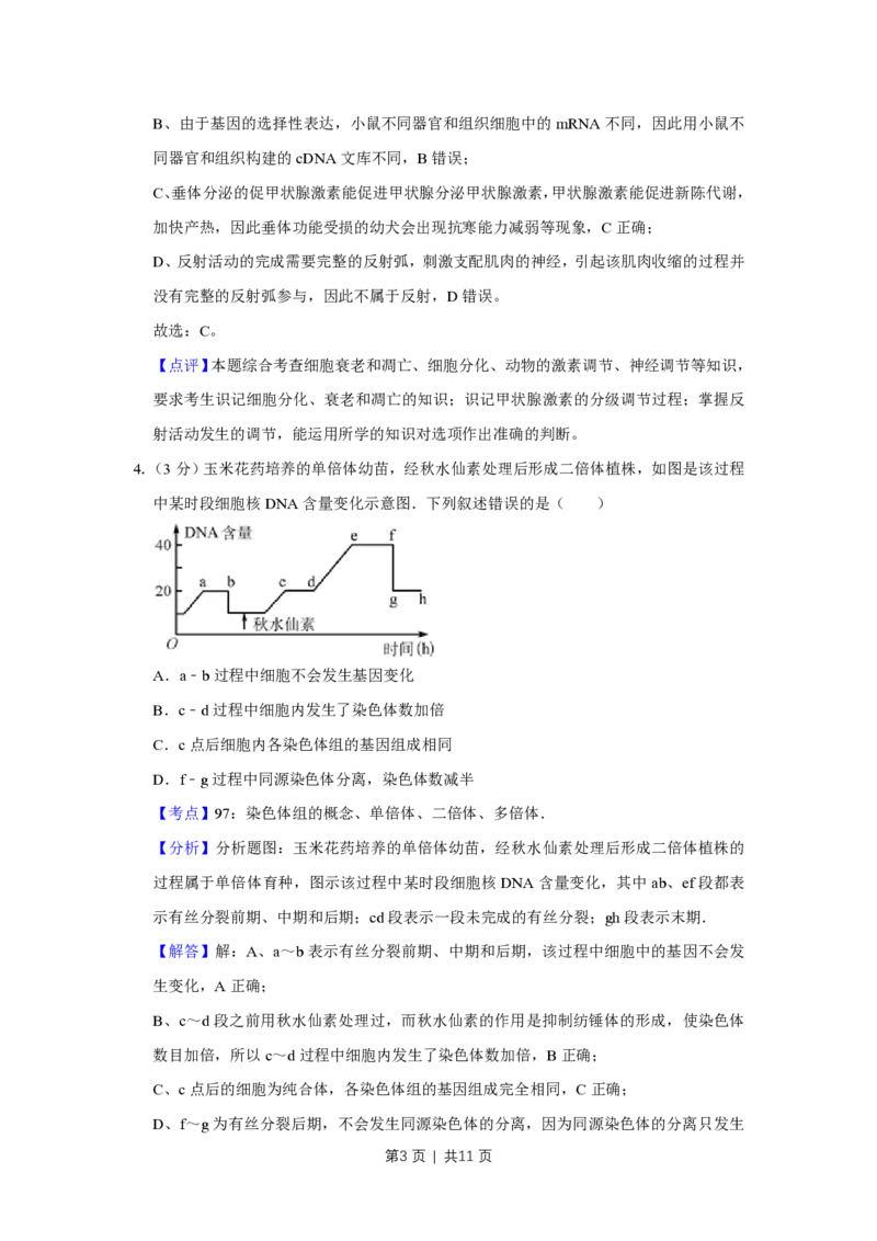 2011年高考生物试卷（天津）（解析卷）_生物历年高考真题_新&middot;PDF版2008-2025&middot;高考生物真题_生物（按试卷类型分类）2008-2025_自主命题卷&middot;生物（2008-2025）_天津自主命题&middot;生物（2008-2024）