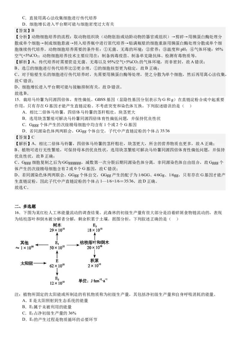 辽宁生物-答案-p_近10年高考真题汇编（必刷）_2024年高考真题_高考真题（截止6.29）_辽宁卷副科（黑龙江、辽宁、吉林）（6科全）