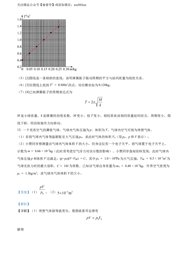 精品解析：2024年高考湖南卷物理真题（解析版）_高考真题全网收集_物理_精品解析：2024年新高考湖南卷物理真题解析（参考版）