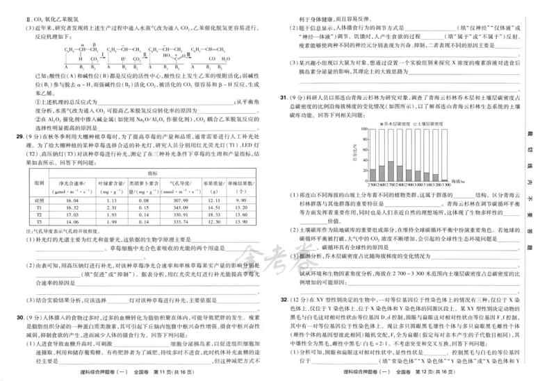 天星教育2024全国卷高考最后一卷延边教育出版社理综试题_2024高考押题卷_12024天星全系列_tx《金k卷&middot;最后一卷》（9科全）_全国卷