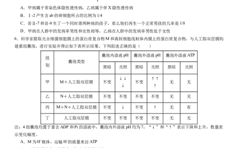 东北育才学校科学高中部2023-2024学年度高考适应性测试（一）生物试题_2023年7月_01每日更新_30号_2024届辽宁省沈阳市东北育才学校科学高中部高三高考适应性测试（一）