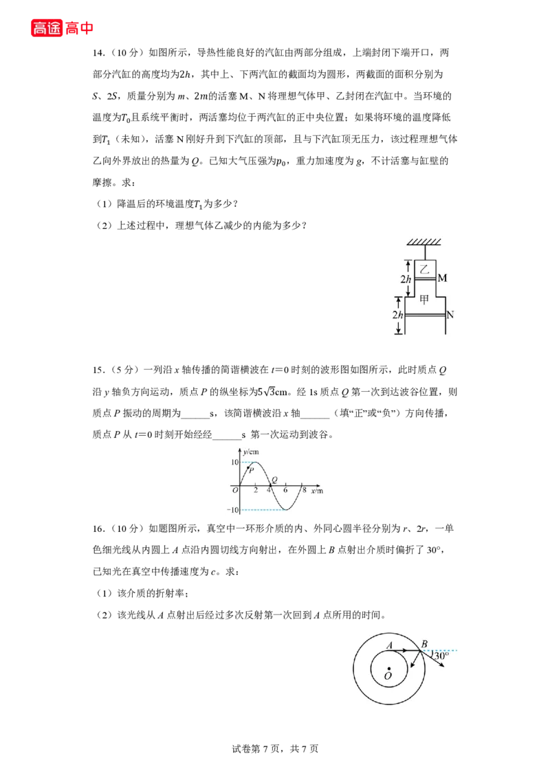 17_2024全国甲卷点睛押题_2024高考押题卷_132024高途全系列_26高途点睛卷_2024点睛密卷-物理
