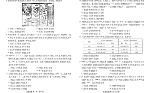 广东衡水金卷高三上(开学考)-历史试题+答案(1)_2023年9月_029月合集_2024届广东省衡水金卷高三上学期开学考