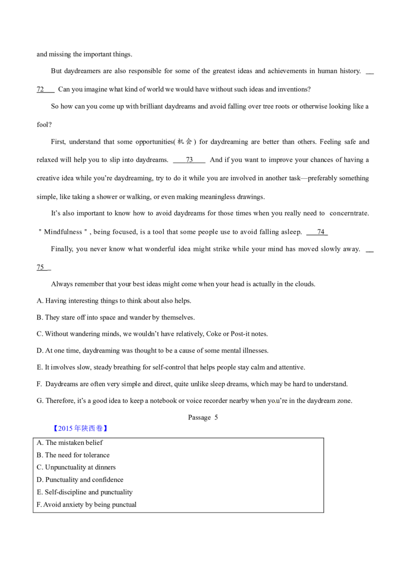 专题17阅读理解七选五(说明文)（学生卷）--学易金卷：十年（2014-2023）高考真题英语分项汇编（全国通用）_近10年高考真题汇编（必刷）