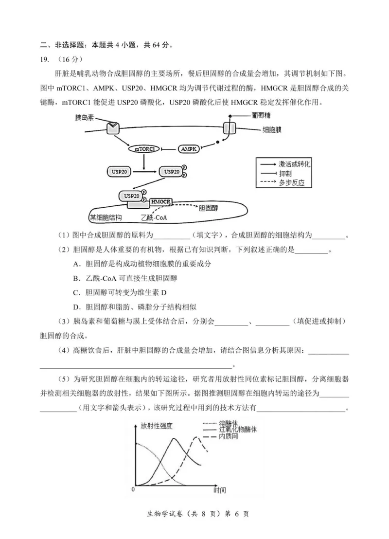 高三生物试卷_2025年9月_250920湖北省部分名校2025-2026学年高三上学期9月月考（全科）_湖北省部分名校2025-2026学年高三上学期9月考试生物试题（扫描版，有解析）