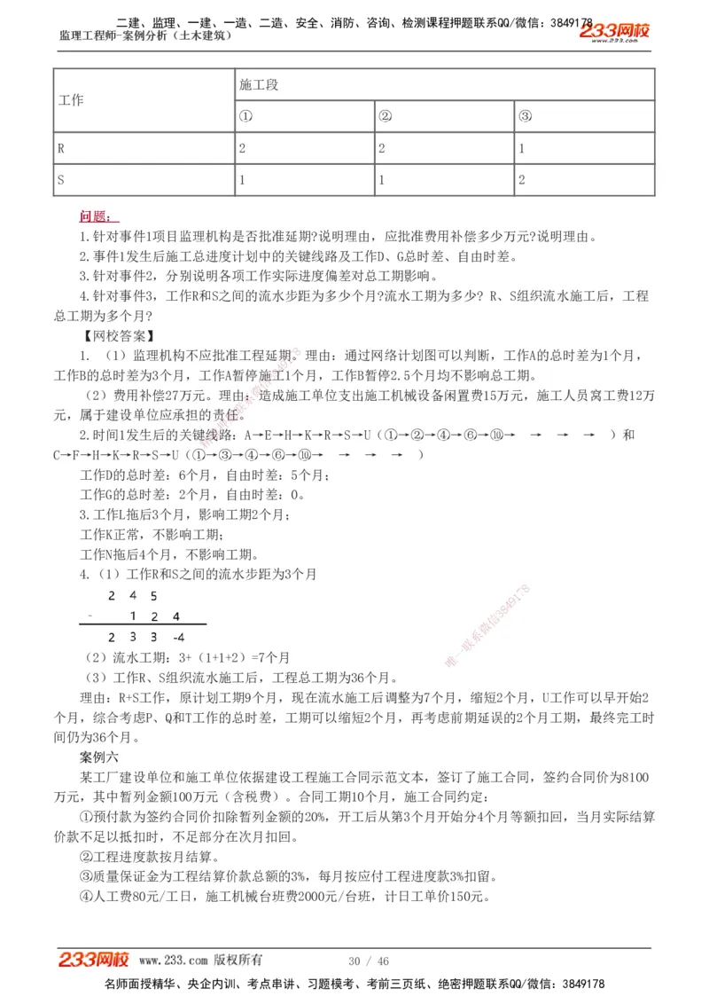 233-土建案例-真题解析-19-25年_监理工程师_2025监理工程师_2025年监理工程师SVIP_2025年监理土建案例SVIP_2025真题解析
