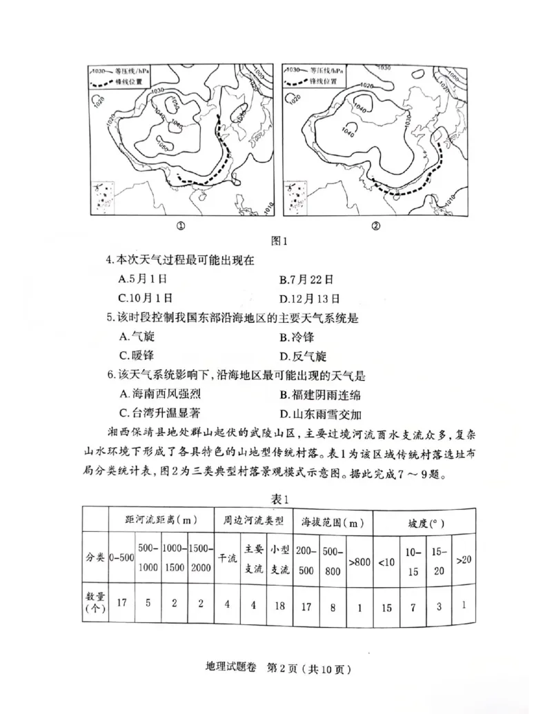 河南省郑州市2026届高三上学期第一次质量预测地理试卷（含答案）(1)_2026年1月_260107河南省郑州市2026年高三第一次质量预测（全科）