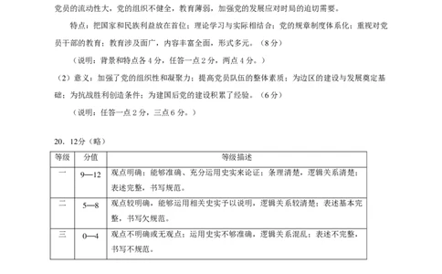 贵州省2025年基础教育质量提升普通高中教学检测历史答案_2025年5月_0502贵州省2025年基础教育质量提升普通高中教学检测（毕节三诊、遵义贵阳4月）（全）