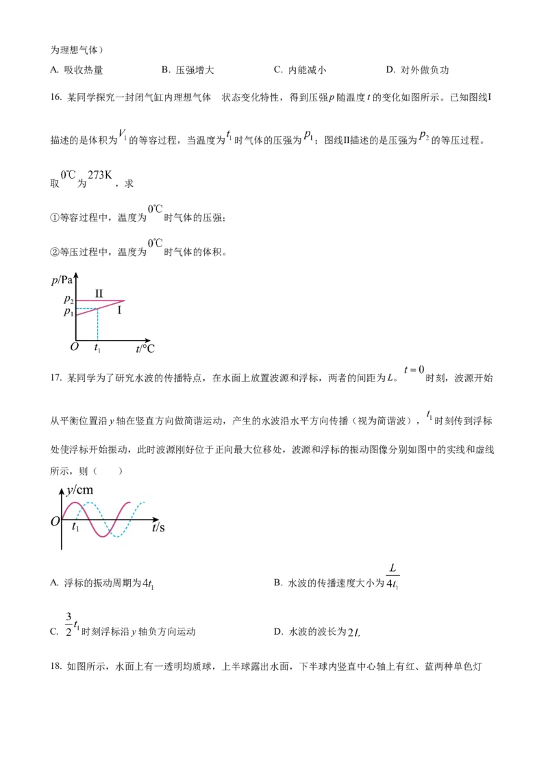 2022年高考物理试卷（重庆自主命题）（空白卷）_重庆物理24已更