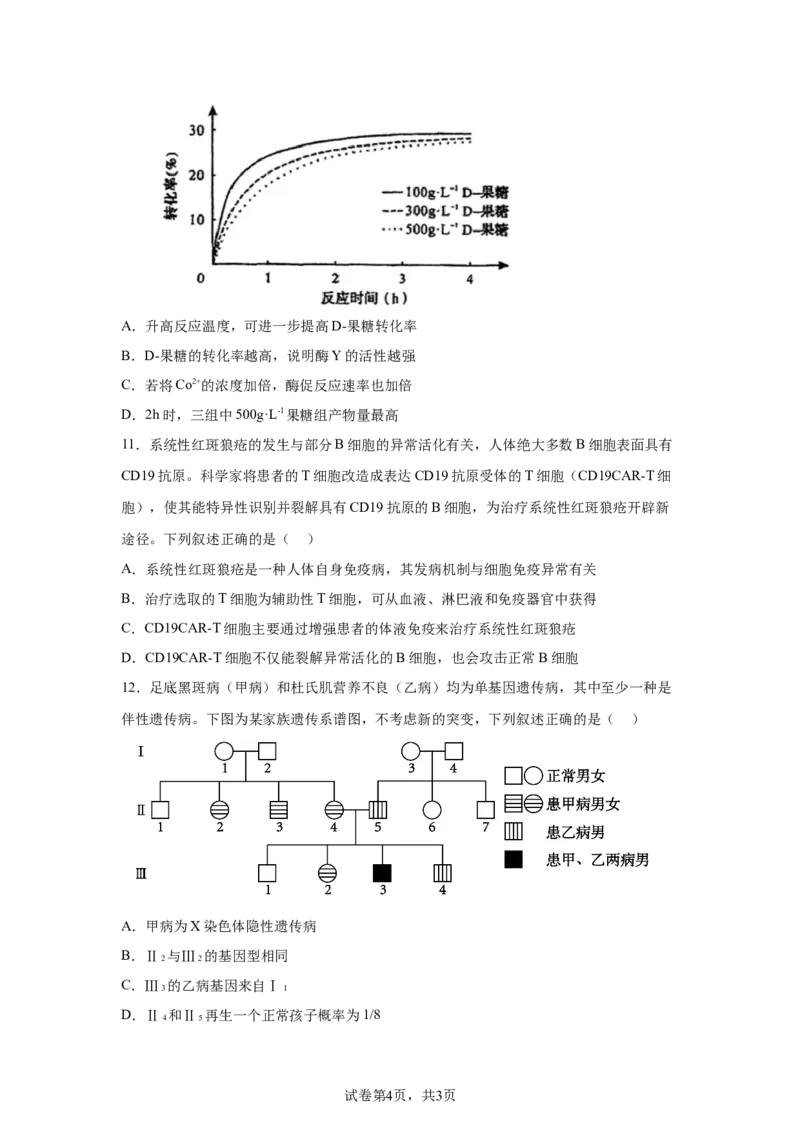 四川2025年高考四川卷生物高考真题文档版-A4答案卷尾_1.高考2025全国各省真题+答案_9.高考生物真题答案更新中