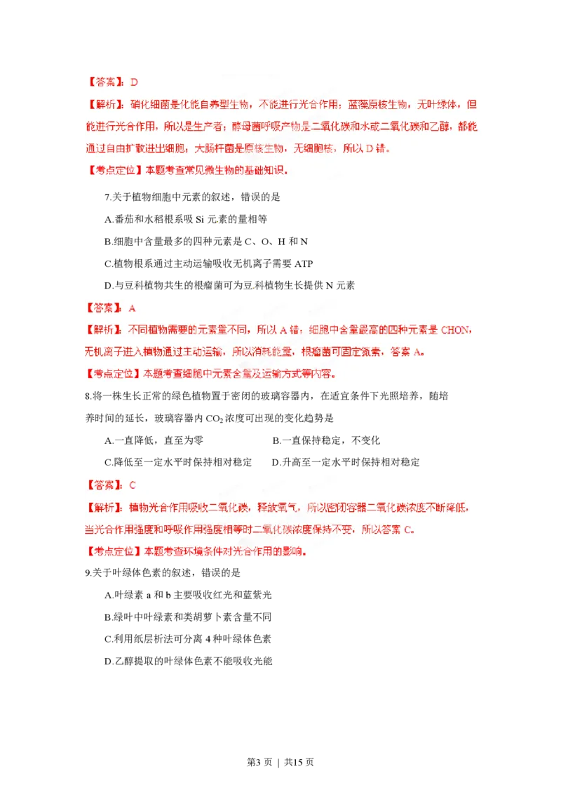 2012年高考生物试卷（海南）（解析卷）_生物历年高考真题_新&middot;PDF版2008-2025&middot;高考生物真题_生物（按试卷类型分类）2008-2025_自主命题卷&middot;生物（2008-2025）_海南自主命题&middot;生物（2008-2024）