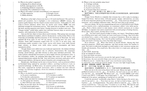 英语试题(1)_2026年1月_260115河南省青桐鸣大联考2025-2026学年高三上学期1月月考（全科）_河南省青桐鸣大联考2025-2026学年高三上学期1月月考英语试题含答案