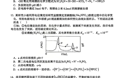 化学试题山西大学附中25-26学年高三1月考(1)_2026年1月_260115山西大学附属中学2025-2026学年高三1月月考（全科）