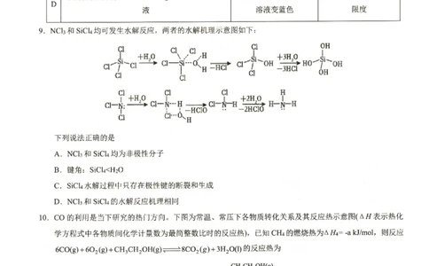 高2025届2024-2025学年（下）高考模拟考试（二）化学_2025年5月_250527重庆市育才中学高2025届2024-2025学年（下）高考模拟考试（二）（全科）