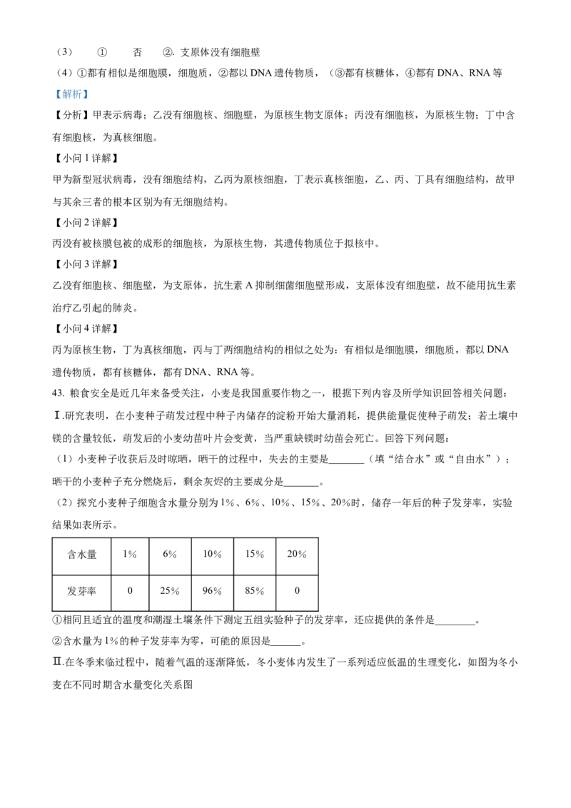 云南省大理白族自治州祥云祥华中学2023-2024学年高一9月月考生物试题Word版含解析_2023年9月_029月合集_高一云南省大理白族自治州祥云祥华中学2023-2024学年高一上学期9月月考试题