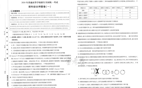 天星教育2024新教材高考最后一卷延边教育出版社理综试题_2024高考押题卷_12024天星全系列_tx《金k卷&middot;最后一卷》（9科全）_新教材