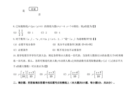2010年高考数学试卷（理）（陕西）（空白卷）_数学历年高考真题_新&middot;PDF版2008-2025&middot;高考数学真题_数学（按省份分类）2008-2025_2008-2025&middot;（陕西）数学高考真题