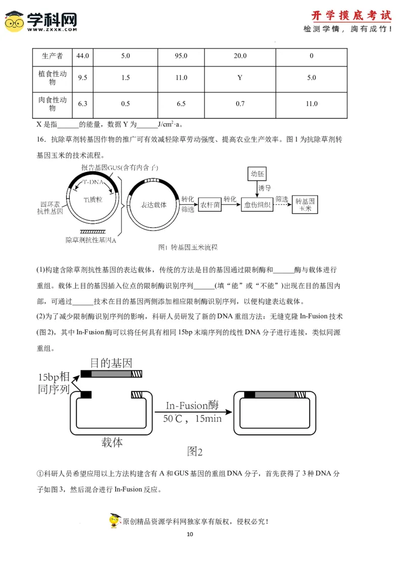 生物（天津卷）（考试版）_2024届新高三开学摸底考试卷_生物-2024届新高三开学摸底考试卷_生物-2024届新高三开学摸底考试卷（天津卷）