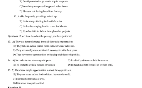 2013年12月六级考试真题（一）_英语四六级整合_英语四六级真题版本二此版为主此文件夹会持续更新_六级真题_1.六级真题+答案解析+听力音频_2013年12月CET6_01、真题PDF版（推荐打印）❤