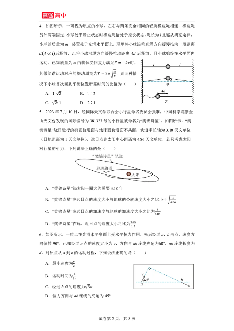 11_2024湖南卷点睛押题_2024高考押题卷_132024高途全系列_26高途点睛卷_2024点睛密卷-物理