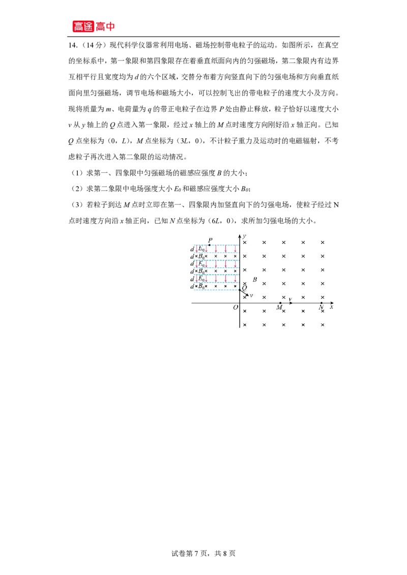 11_2024湖南卷点睛押题_2024高考押题卷_132024高途全系列_26高途点睛卷_2024点睛密卷-物理