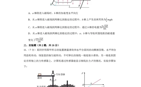 11_2024湖南卷点睛押题_2024高考押题卷_132024高途全系列_26高途点睛卷_2024点睛密卷-物理