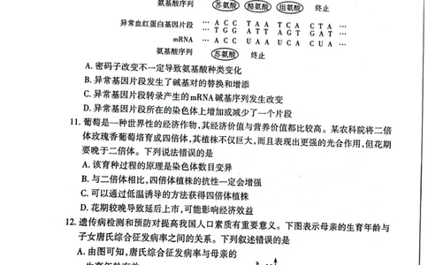 山西省大同市2023-2024学年高三上学期10月月考生物试题(1)_2023年10月_0210月合集_2024届山西省大同市高三上学期10月月考_山西省大同市2024届高三上学期10月月考生物