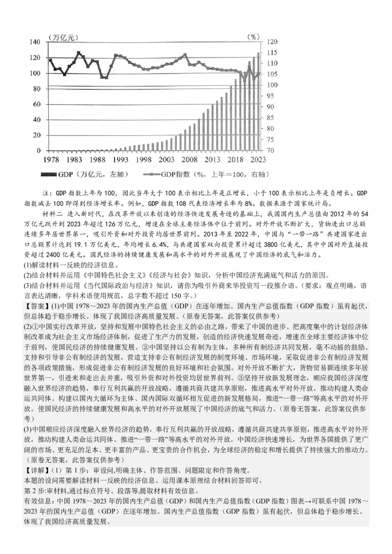 湖北政治-答案-p_近10年高考真题汇编（必刷）_2024年高考真题_高考真题（截止6.29）_湖北卷副科（6科全）