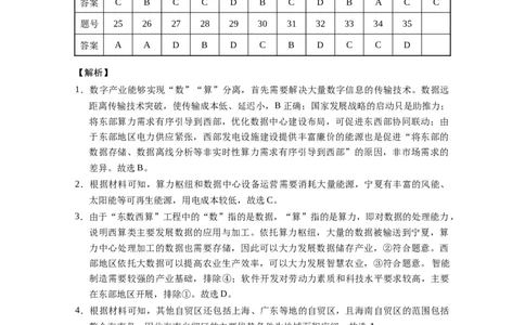 云南师大附中2024届高考适应性月考卷（三）文综（云南版）-答案_2023年9月_01每日更新_26号_2024届云南师范大学附属中学高考适应性月考卷（三）