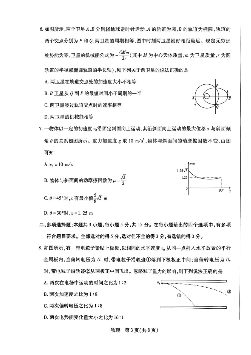 湖南省多校2025-2026学年高三上学期1月期末联考物理(1)_2026年1月_260128湖南省天一大联考高三2026年1月期末考试（怀化一模衡阳二模张家界一模湘西州一模）（全科）