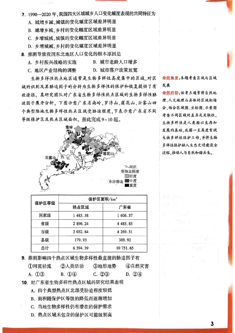 地理命题集+答案_2024高考押题卷_32024腾远黑白卷_2024腾远高考黑白卷（新课标卷）_命题集