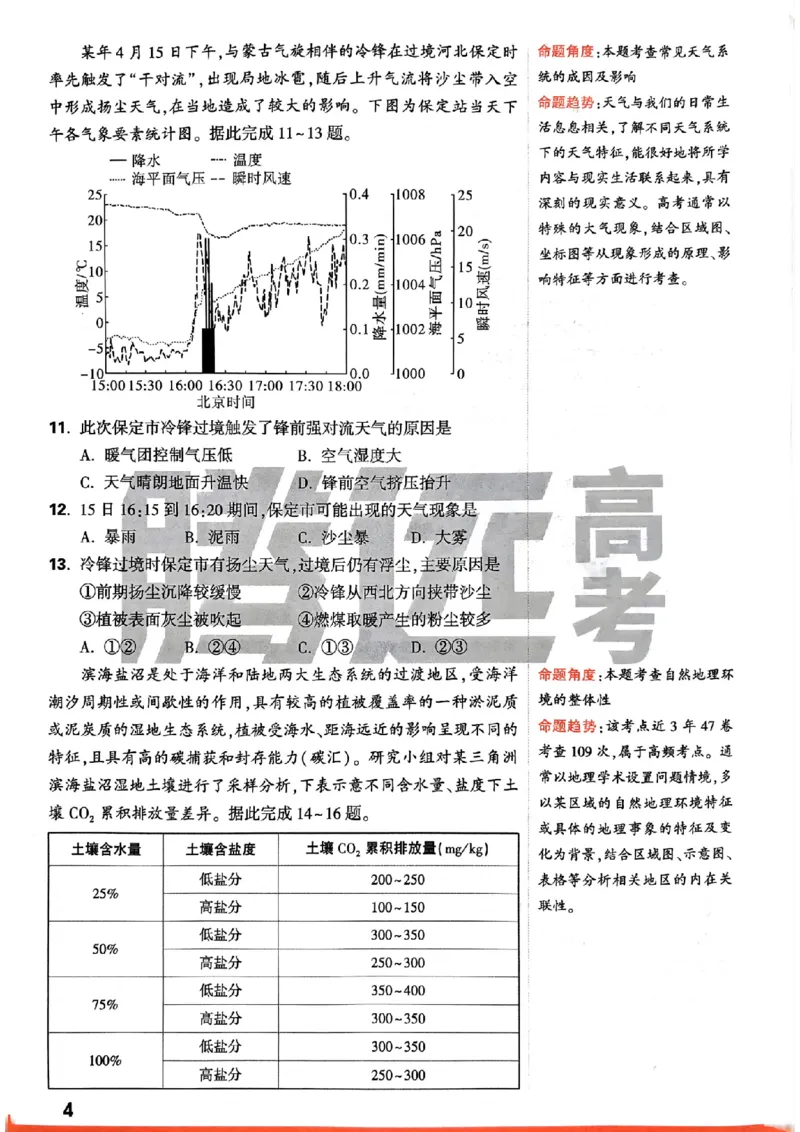 地理命题集+答案_2024高考押题卷_32024腾远黑白卷_2024腾远高考黑白卷（新课标卷）_命题集