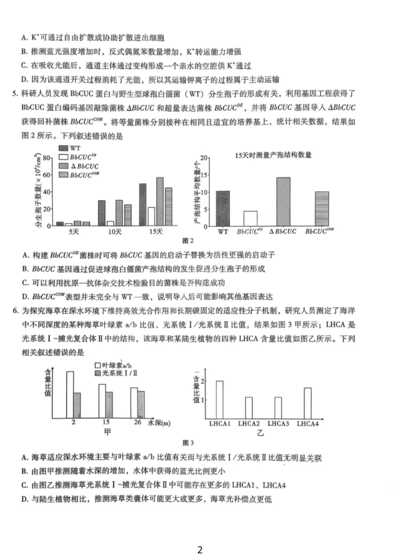 生物试卷-重庆巴蜀中学2026届高三1月高考适应性月考卷（六）(1)_2026年1月_2601242026届重庆市巴蜀中学高三1月一模考试（月考卷六）（全科）