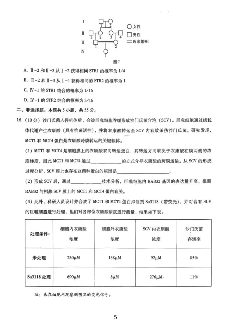 生物试卷-重庆巴蜀中学2026届高三1月高考适应性月考卷（六）(1)_2026年1月_2601242026届重庆市巴蜀中学高三1月一模考试（月考卷六）（全科）