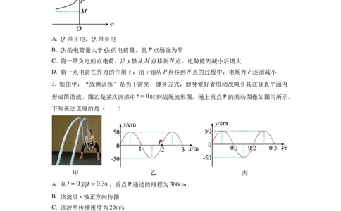 物理-2024届新高三开学摸底考试卷02（全国通用新教材）(考试版)_2024届新高三开学摸底考试卷_物理-2024届新高三开学摸底考试卷_物理-2024届新高三开学摸底考试卷02（全国通用新教材）