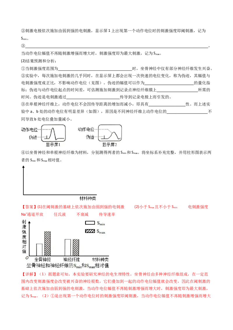 专题17神经调节（解析卷）_近10年高考真题汇编（必刷）_十年（2014-2024）高考生物真题分项汇编（全国通用）_十年（2014-2023）高考生物真题分项汇编（全国通用）