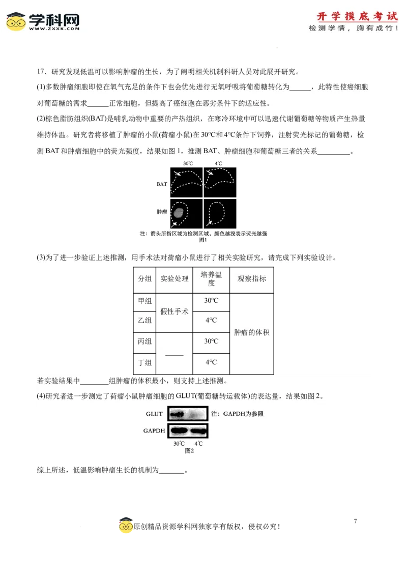 生物（北京卷）（考试版）_2024届新高三开学摸底考试卷_生物-2024届新高三开学摸底考试卷_生物-2024届新高三开学摸底考试卷（北京卷）
